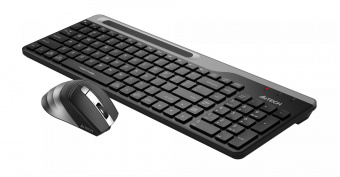 Клавиатура + мышь A4Tech Fstyler FB2535C клав:черный/серый мышь:черный/серый USB беспроводная Bluetooth/Радио slim (FB2535C SMOKY GREY) от магазина РЭССИ