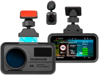 Видеорегистратор с радар-детектором TrendVision DriveCam Real 4K Signature LNA GPS ГЛОНАСС от магазина РЭССИ