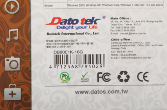 Флеш Диск Dato 16Gb DB8001 DB8001K-16G USB2.0 черный от магазина РЭССИ