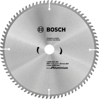 Диск пильный по алюм. Bosch ECO ALU/Multi 305x30-80T (2608644397) d=305мм d(посад.)=30мм (торцовочные пилы) (упак.:1шт) от магазина РЭССИ