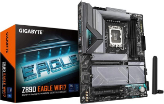 Материнская плата Gigabyte Z890 EAGLE Soc-1851 Intel Z890 4xDDR5 ATX AC`97 8ch(7.1) 2.5Gg RAID+DP от магазина РЭССИ