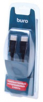 Кабель аудио-видео Buro HDM 2.0 HDMI (m)/HDMI (m) 1.8м. Позолоченные контакты черный (BHP RET HDMI18-2) от магазина РЭССИ