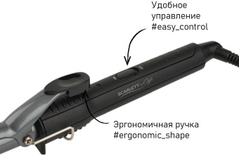 Щипцы Scarlett SC-HS60010 40Вт черный макс.темп.:190С покрытие:керамико-турмалиновое от магазина РЭССИ