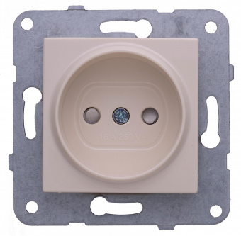 Розетка силов. Panasonic Karre Plus & Arkedia Slim WKTT02122BG-RU одинар. скрыт. зазем. штор. IP20 бежевый (упак.:1шт) от магазина РЭССИ