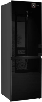 Холодильник Weissgauff WRK 185 Total NoFrost Inverter Black Glass 2-хкамерн. черный инвертер от магазина РЭССИ