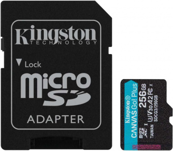 Флеш карта microSDXC 256Gb Class10 Kingston SDCG3/256GB Canvas Go! Plus + adapter от магазина РЭССИ