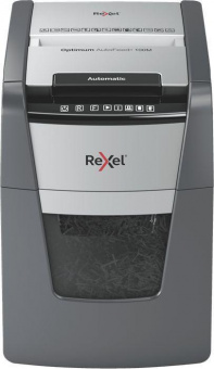 Шредер Rexel Optimum AutoFeed 100M черный с автоподачей (секр.P-5) фрагменты 100лист. 34лтр. скрепки скобы пл.карты от магазина РЭССИ