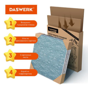 Комплект складной мебели DASWERK Стандарт стол и 4 стула туристический садовый 680045 от магазина РЭССИ