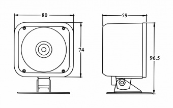 Сирена BCS-S108 ( 6-ти тональная, 20W, 80*60*95мм) от магазина РЭССИ