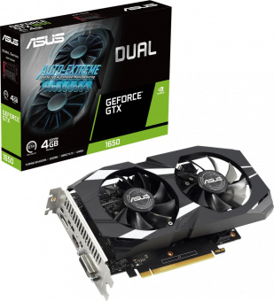 Видеокарта Asus PCI-E DUAL-GTX1650-O4GD6-P-V2 NVIDIA GeForce GTX 1650 4096Mb 128 GDDR6 1620/12000 DVIx1 HDMIx1 DPx1 HDCP Ret от магазина РЭССИ