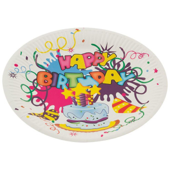 Набор бумажных тарелок Волшебная страна Happy Birthday 23 см 6 шт 007149 от магазина РЭССИ