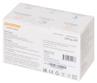 Умная розетка Digma DiPlug 400 EU Wi-Fi белый (TY1932) от магазина РЭССИ