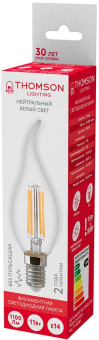 Лампа филам. Thomson Filament TH-B2080 11Вт цок.:E14 свеча 220B 4500K св.свеч.бел.нейт. Tail Candle (упак.:1шт) от магазина РЭССИ