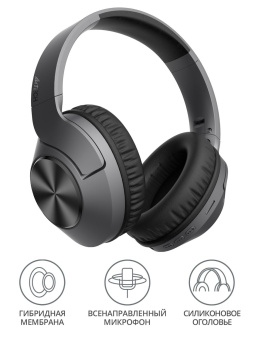 Наушники мониторные A4Tech 2Drumtek BH300 1м черный беспроводные bluetooth оголовье (BH300 ASH GREY) от магазина РЭССИ