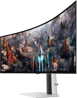 Монитор Samsung 49" S49CG954SI серебристый OLED LED 0.03ms 32:9 HDMI M/M матовая HAS 1000000:1 250cd 178гр/178гр 5120x1440 240Hz DP 2K USB 4.3кг от магазина РЭССИ
