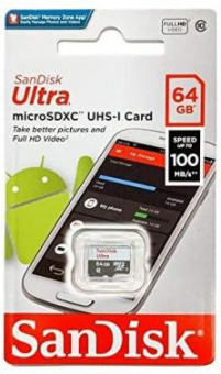 Флеш карта microSDXC 64Gb Class10 Sandisk SDSQUNR-064G-GN3MN Ultra w/o adapter от магазина РЭССИ