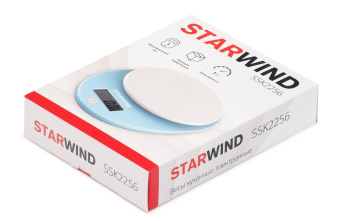 Весы кухонные электронные Starwind SSK2256 макс.вес:5кг голубой от магазина РЭССИ