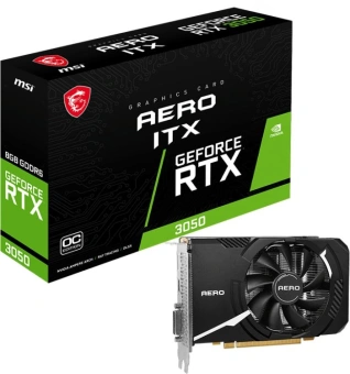 Видеокарта MSI PCI-E 4.0 RTX 3050 AERO ITX 8G OCV1 NVIDIA GeForce RTX 3050 8Gb 128bit GDDR6 1807/14000 DVIx1 HDMIx1 DPx1 HDCP Ret от магазина РЭССИ