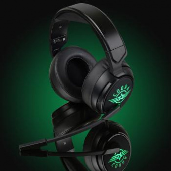 Наушники с микрофоном Оклик HS-L950G COBRA черный 2.2м мониторные оголовье (1102304) от магазина РЭССИ