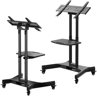 Стойка для телевизора Onkron TS1350 черный 32"-70" макс.45кг напольный мобильный от магазина РЭССИ