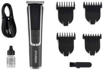 Триммер Hyundai H-HT6061 серебристый металлик/серебристый (насадок в компл:4шт) от магазина РЭССИ