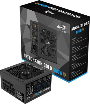 Блок питания Aerocool ATX 850W Integrator Gold 850W Gen.5 80+ gold (20+4pin) APFC 120mm fan LED 6xSATA Cab Manag RTL от магазина РЭССИ
