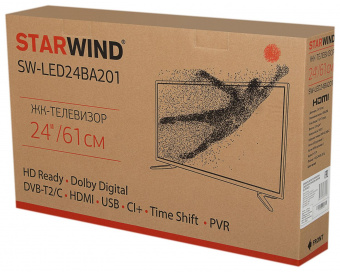 Телевизор LED Starwind 24" SW-LED24BA201 черный HD 60Hz DVB-T DVB-T2 DVB-C (RUS) от магазина РЭССИ