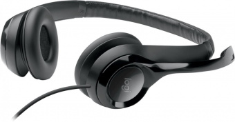 Наушники с микрофоном Logitech H390 черный 1.9м накладные USB оголовье (981-000014) от магазина РЭССИ