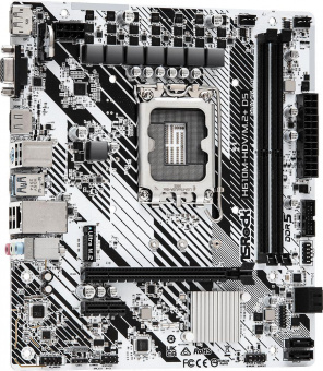 Материнская плата Asrock H610M-HDV/M.2+ D5 Soc-1700 Intel H610 2xDDR5 mATX AC`97 8ch(7.1) GbLAN+VGA+HDMI+DP от магазина РЭССИ