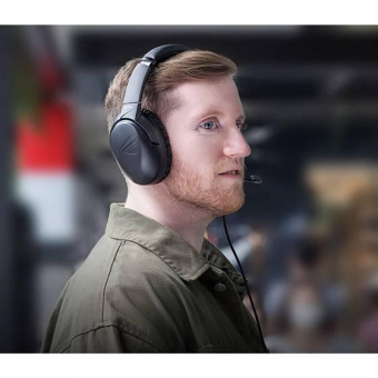 Наушники с микрофоном Asus ROG Strix Go черный 1.2м накладные USB оголовье (90YH02Q1-B2UA00) от магазина РЭССИ