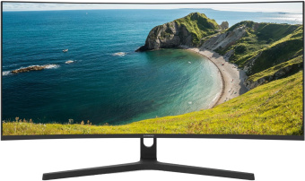 Монитор SunWind 34" SM-34QV401 черный VA LED 6ms 21:9 HDMI матовая 300cd 178гр/178гр 3440x1440 165Hz G-Sync DP WQ 5.6кг от магазина РЭССИ