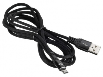 Кабель Digma MICROUSB-2M-BRAIDED-BLK USB (m)-micro USB (m) 2м черный от магазина РЭССИ