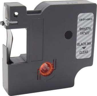 Картридж ленточный Cactus CS-D1-43610 43610 черный/прозрачный для Dymo LM 160, 210D, 280, PnP, 420P, 500 TS; Rhino Pro 6000, 5200, 4200 от магазина РЭССИ