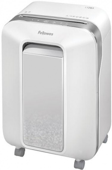 Шредер Fellowes PowerShred LX201 белый (секр.P-5) перекрестный 12лист. 22лтр. скрепки скобы пл.карты от магазина РЭССИ