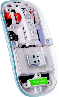 Мышь Defender Ixes MM-999 прозрачный оптическая 2400dpi silent беспров. BT/Radio USB 4but (52999) от магазина РЭССИ