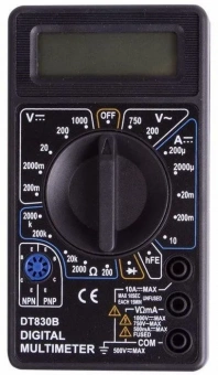 Мультиметр портативный M830B(DT830B)PROconnect (блистер)крона от магазина РЭССИ
