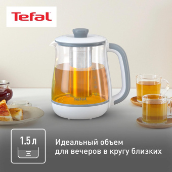 Чайник электрический Tefal BJ551B10 1.5л. белый корпус: стекло/пластик (7211004581) от магазина РЭССИ