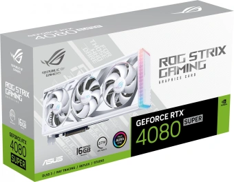 Видеокарта Asus PCI-E 4.0 ROG-STRIX-RTX4080S-16G-WHITE NVIDIA GeForce RTX 4080 Super 16Gb 256bit GDDR6X 2550/23000 HDMIx2 DPx3 HDCP Ret от магазина РЭССИ