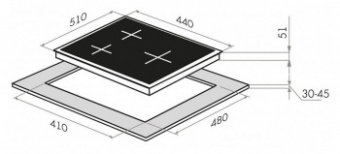 Газовая варочная поверхность Maunfeld EGHG.43.33CB\G черный от магазина РЭССИ