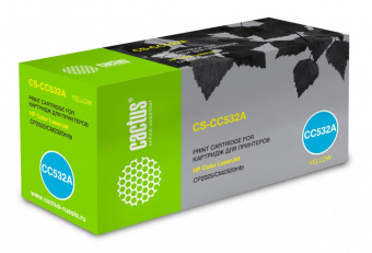 Картридж лазерный Cactus CS-CC532A CC532A желтый (2800стр.) для HP CLJ CP2025/CM2320 от магазина РЭССИ