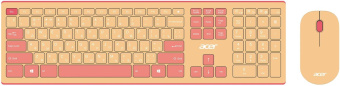 Клавиатура + мышь Acer OCC205 клав:розовый/бежевый мышь:розовый/бежевый USB беспроводная slim Multimedia (ZL.ACCEE.00F) от магазина РЭССИ