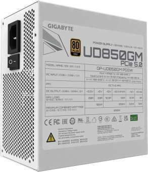 Блок питания Gigabyte ATX 850W GP-UD850GM 80+ gold (20+4pin) APFC 120mm fan 8xSATA Cab Manag RTL от магазина РЭССИ