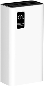 Мобильный аккумулятор Pero PB07 30000mAh PD 22.5W 5A 4xUSB-A/USB-C белый (PB07WH) от магазина РЭССИ
