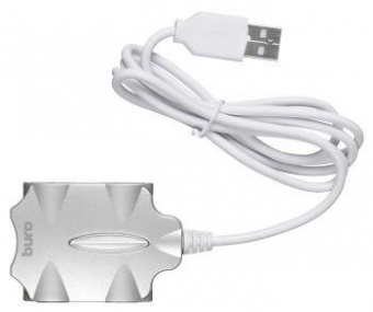 Разветвитель USB 2.0 Buro BU-HUB4-0.5-U2.0-Candy 4порт. серебристый от магазина РЭССИ