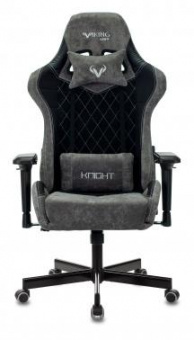 Кресло игровое Zombie VIKING 7 KNIGHT Fabric черный текстиль/эко.кожа с подголов. крестов. металл от магазина РЭССИ