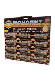 Клей AVIORA МОНОЛИТ 403-001 суперклей моментальный (3г) BL12 от магазина РЭССИ