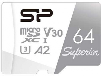 Флеш карта microSDXC 64Gb Class10 Silicon Power SP064GBSTXDA2V20SP Superior + adapter от магазина РЭССИ