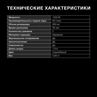 Отпариватель ручной Hyundai H-HS03100 1500Вт белый/серый от магазина РЭССИ