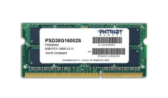 Память DDR3 8Gb 1600MHz Patriot PSD38G16002S RTL PC3-12800 CL11 SO-DIMM 204-pin 1.5В dual rank Ret от магазина РЭССИ