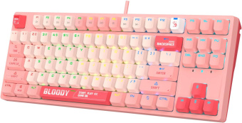 Клавиатура A4Tech Bloody S87 Energy механическая розовый USB for gamer LED (S87 USB ENERGY PINK) от магазина РЭССИ